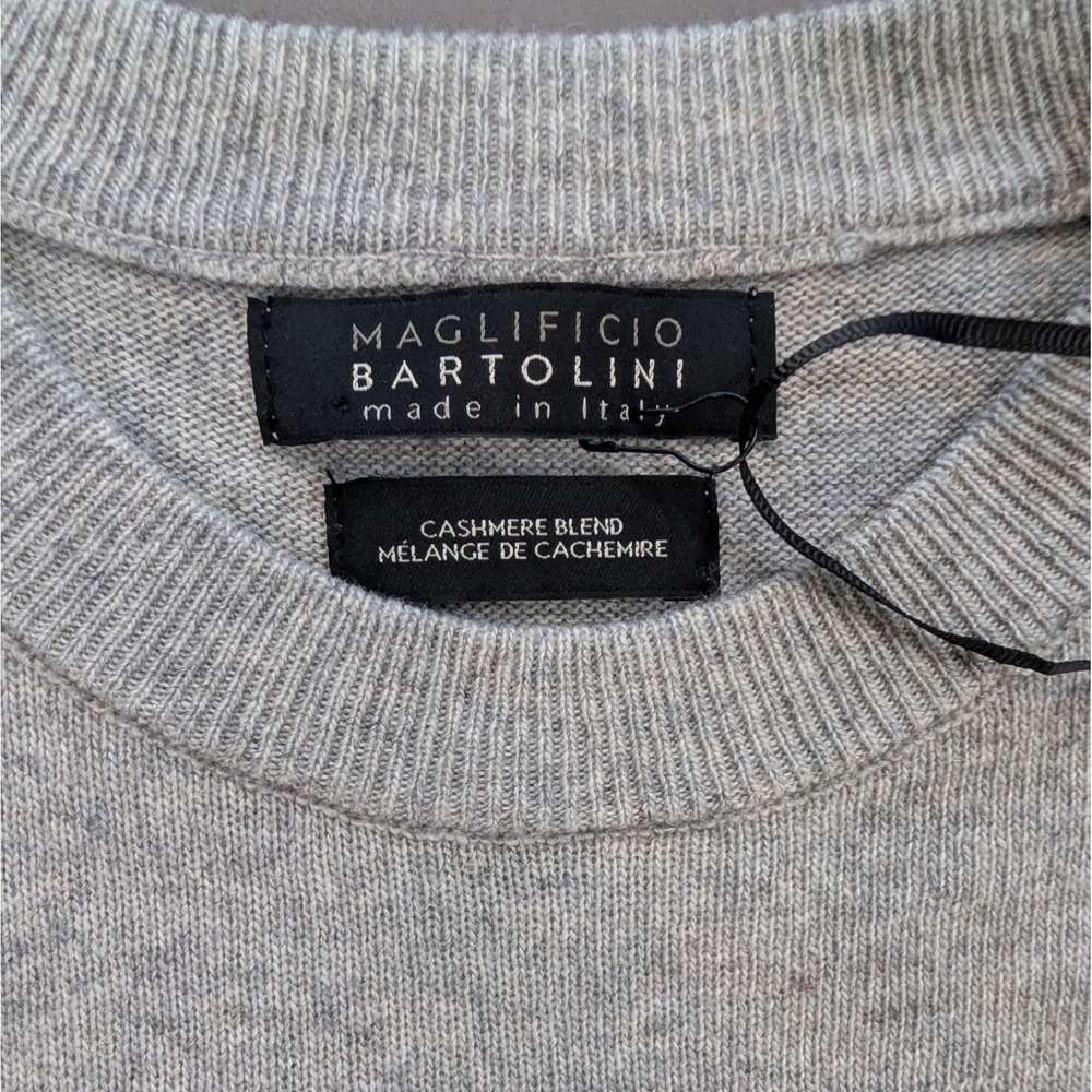 Magnifico Bartolini 50% Cashmere Italy Gray Sweater NWT Small - Picture 2 of 13